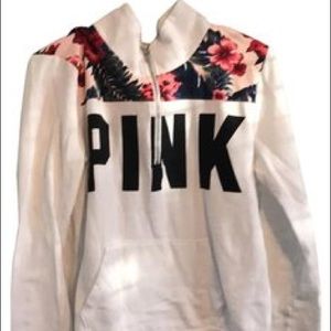 PINK floral shoulders sweatshirt